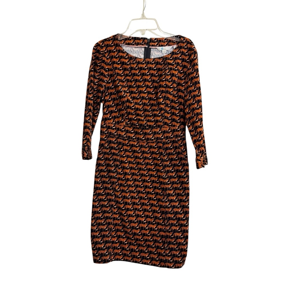 Boden Fox Patterned Corduroy Dress - Picture 4 of 7